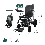 Fiche technique et dimensions du fauteuil électrique pliant Motorlight - réf. 875025