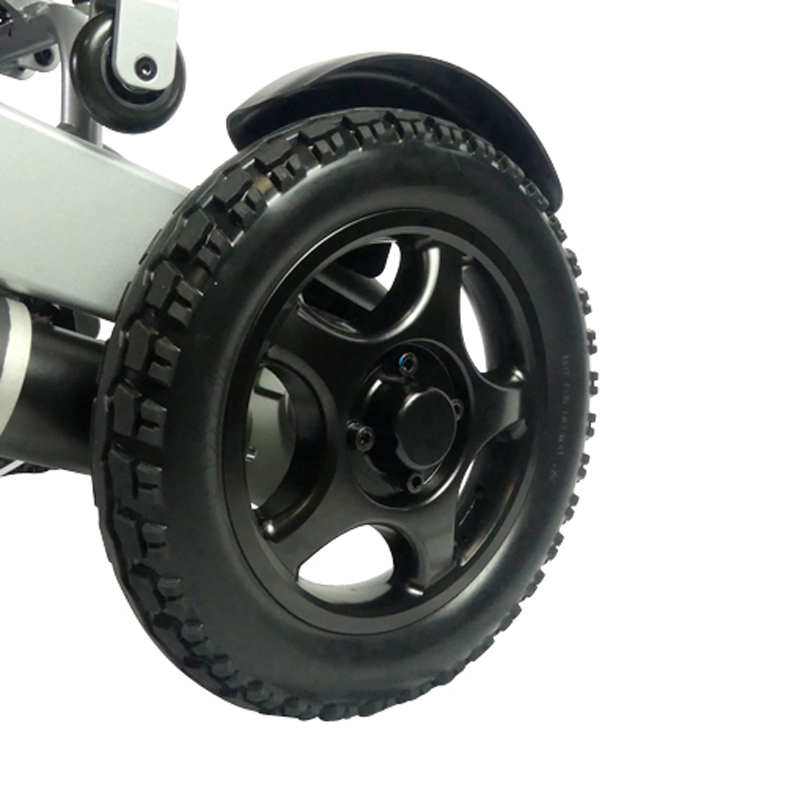 Roue avant pneu increvable du fauteuil électrique pliant Motorlight - réf. 875025