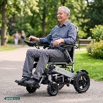 Utilisation du fauteuil électrique pliant Motorlight en extérieur IA - réf. 875025