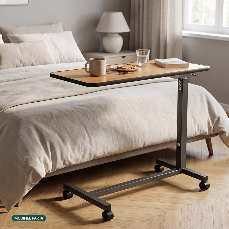 Table de lit Simplex Lift utilisée pour un repas au lit - réf. 823121