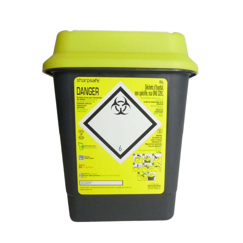 Collecteur d'aiguilles sharpsafe 5L