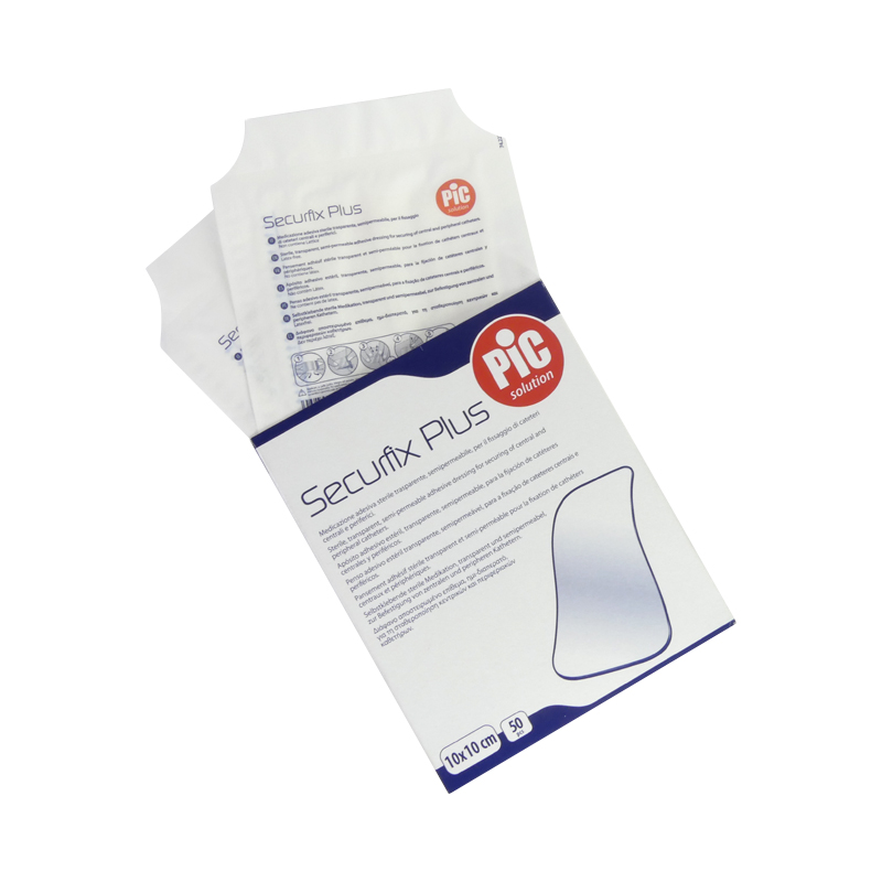 Film maintien cathéter Securfix 10x10cm sachet sorti