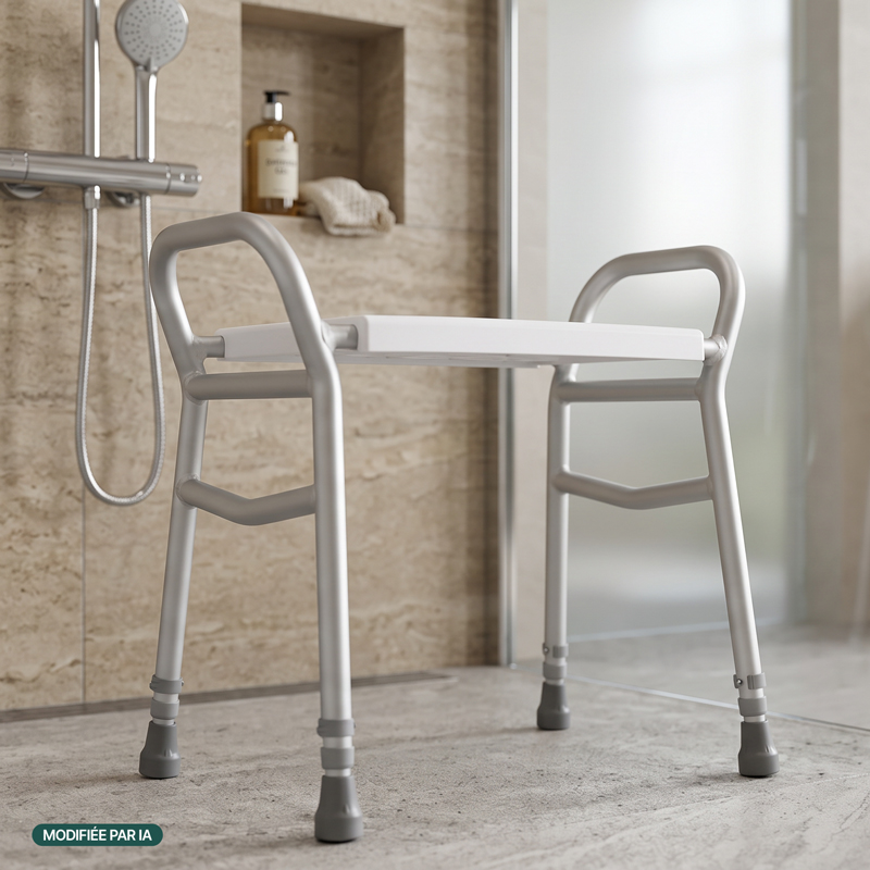 Tabouret de douche Djerba avec accoudoirs