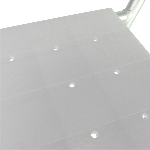 Assise perforée en polyéthylène du tabouret de douche Djerba avec accoudoirs - réf. 812099