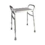 Tabouret de douche Djerba avec accoudoirs, vue 3/4 - réf. 812099