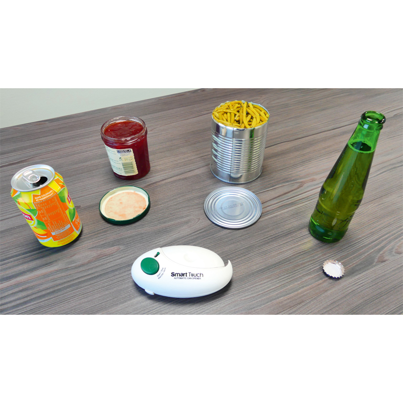 Ouvre-boite Smart Touch utilisé sur canette, pot, boîte et bouteille - réf. 817292