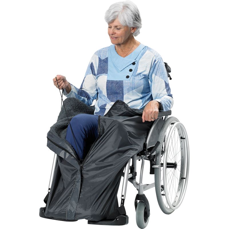 protège-jambes cocon pour fauteuil roulant polaire