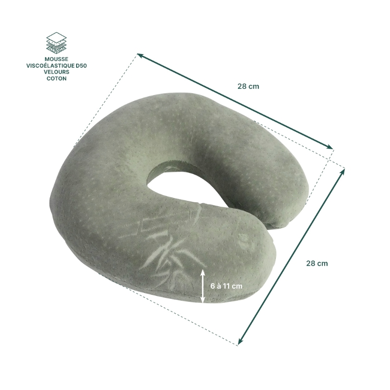 Fiche technique et dimensions du coussin de nuque Vegelya - réf. 855102