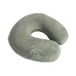 Coussin de nuque Vegelya avec broderie bambou, vue 3/4 - réf. 855102