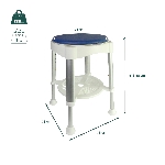 Fiche technique et dimensions du tabouret de douche pivotant Santorin - réf. 812191
