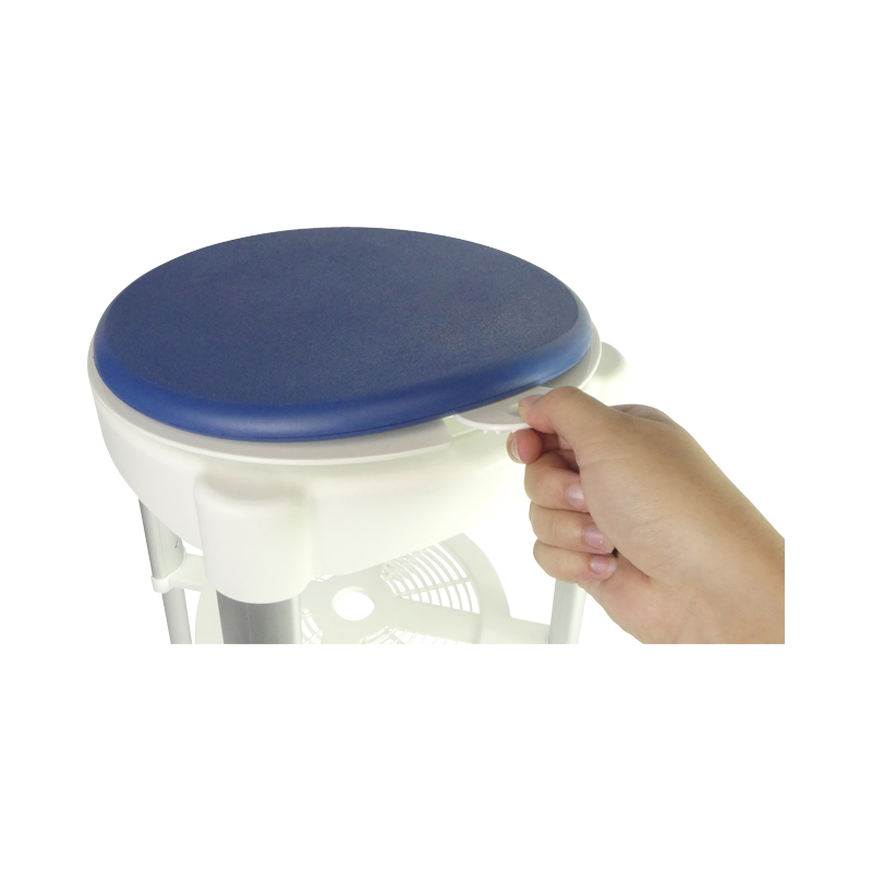 Mécanisme de pivotement à 360 degrés de l'assise du tabouret de douche Santorin - réf. 812191