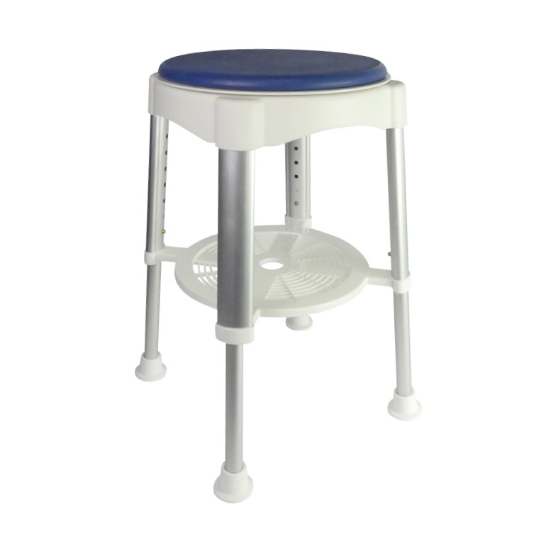 Tabouret de douche pivotant Santorin, vue 3/4 - réf. 812191