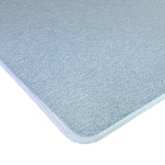 Gros plan sur la texture de la sortie de bain en diatomite, coloris bleu clair - réf. 817272