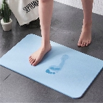 Utilisation de la sortie de bain en diatomite bleu clair, absorption de l'humidité - réf. 817272