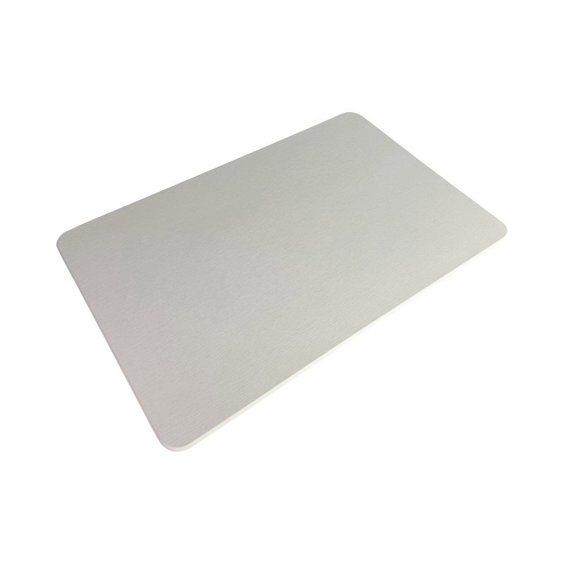 Sortie de bain antidérapante en diatomite, coloris gris perle, vue de face - réf. 817272