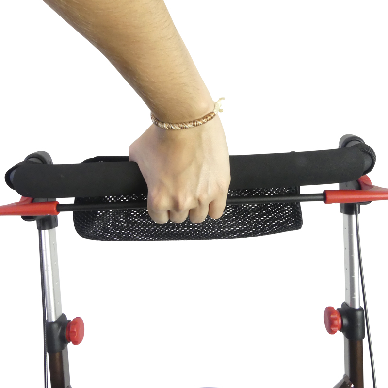 Rollator 4 roues PIXEL avec barre centrale de freinage facile à actionner