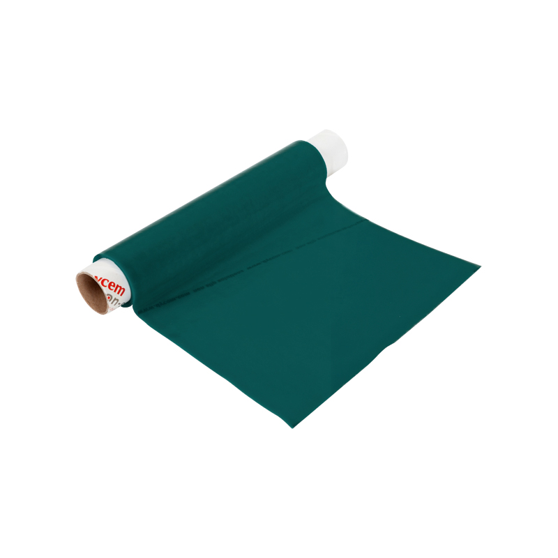 Rouleau antidérapant Dycem 20 cm coloris vert déroulé sur fond blanc