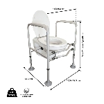 Dimensions de l'accoudoirs de WC Bermudes