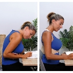 Démonstration de l’efficacité du redresse-dos postural ergonomique.