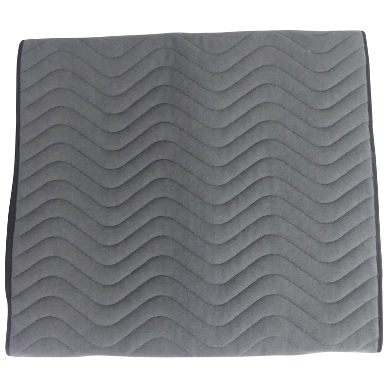 Protection pour fauteuil avec motif matelassé en vagues, vue de dessus