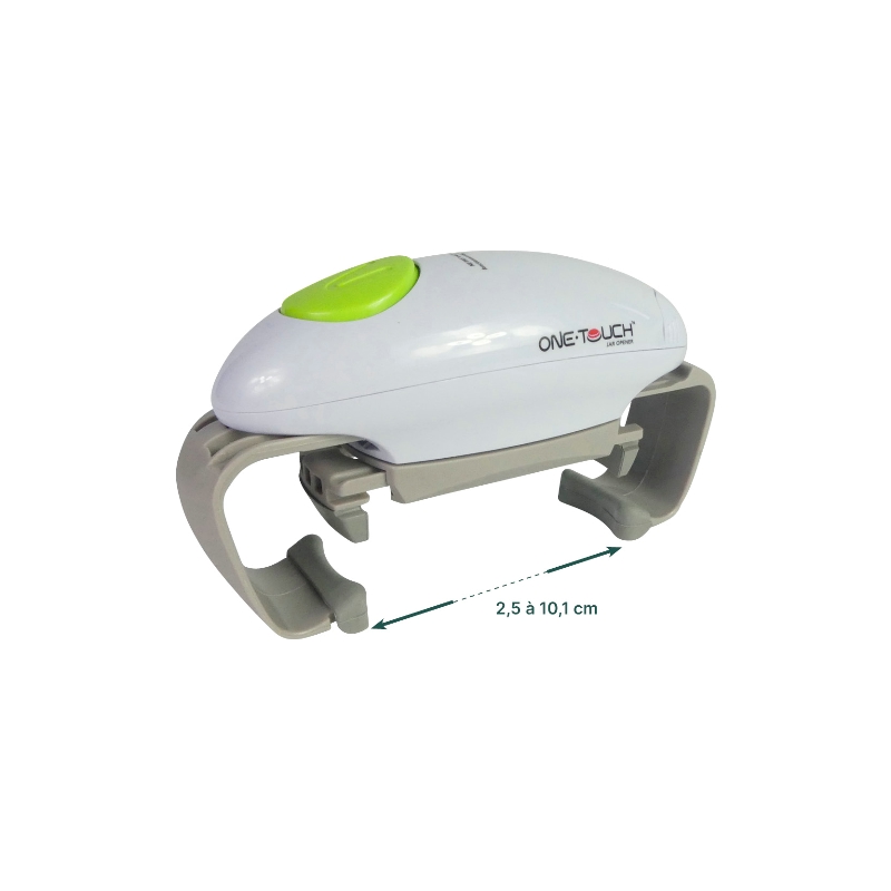 Fiche technique de l'ouvre-bocal automatique One Touch, mâchoires de 2,5 à 10,1 cm - réf. 817098