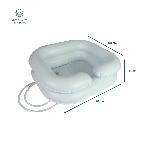 Fiche technique dimensions et matière vinyle haute résistance de la cuvette pour shampooing gonflabl