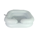 Cuvette pour shampooing gonflable avec échancrures de nuque, vue de face - réf. 812025