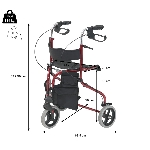 dimensions rollator delta 3 roues