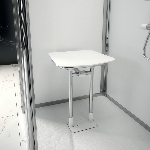 Strapontin de douche Rugao blanc ambiance douche