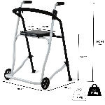 dimensions rollator 2 roues
