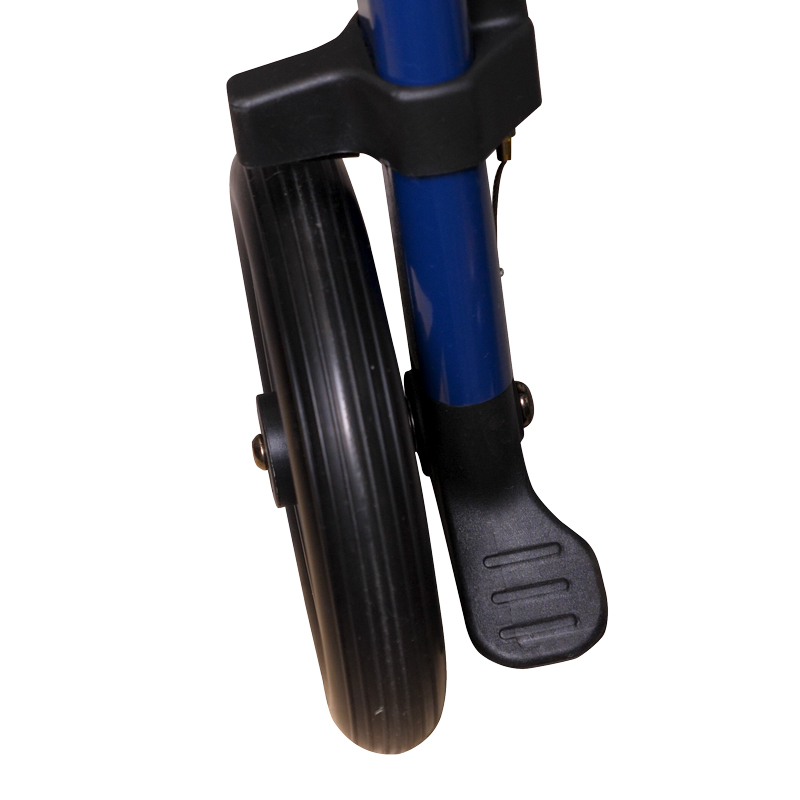 Rollator pliant Neo Light detail roue, passe trottoir