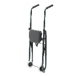 Rollator 2 roues classic aluminium replié, vue de profil - réf. 826186