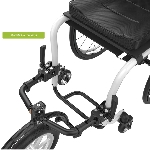 Fixation cinquième roue Track Wheel modèle double bras sur fauteuil roulant