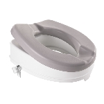 Réhausse WC Ibiza Soft 10 cm, vue de profil avec système de fixation - réf. 811091SOFT