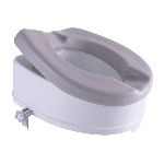 Réhausse WC Ibiza Soft 15 cm, vue de profil avec système de fixation - réf. 811074SOFT