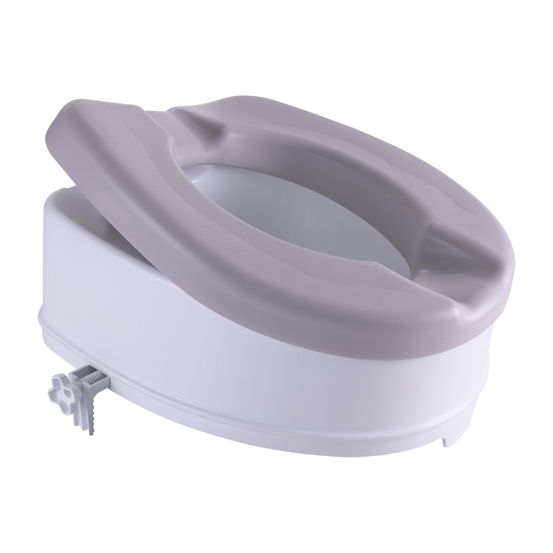 Réhausse WC Ibiza Soft 15 cm, vue de profil avec système de fixation - réf. 811074SOFT