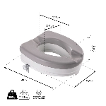 Fiche technique et dimensions de la réhausse WC Ibiza Soft - réf. 811091SOFT