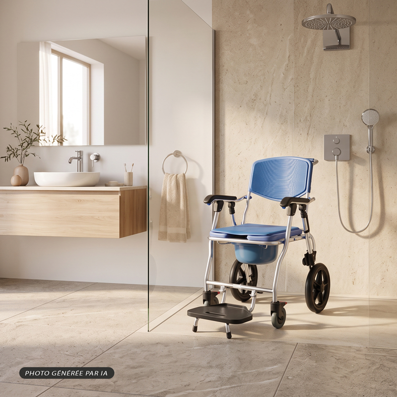 Chaise douche mobile pliante Minorque