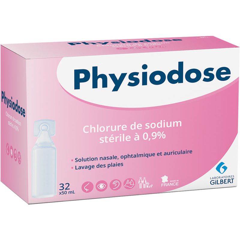 Sérum physiologique / chlorure de sodium - Boîte de 32