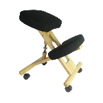 Siège Ergo Accent, vue 3/4 sur son cadre en bois massif - réf. 836058
