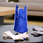Enfile-bas de luxe Slide bleu marine posé avec des chaussettes - réf. 819048