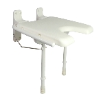 Siège de douche relevable Açores déplié, vue 3/4 - réf. 812298N