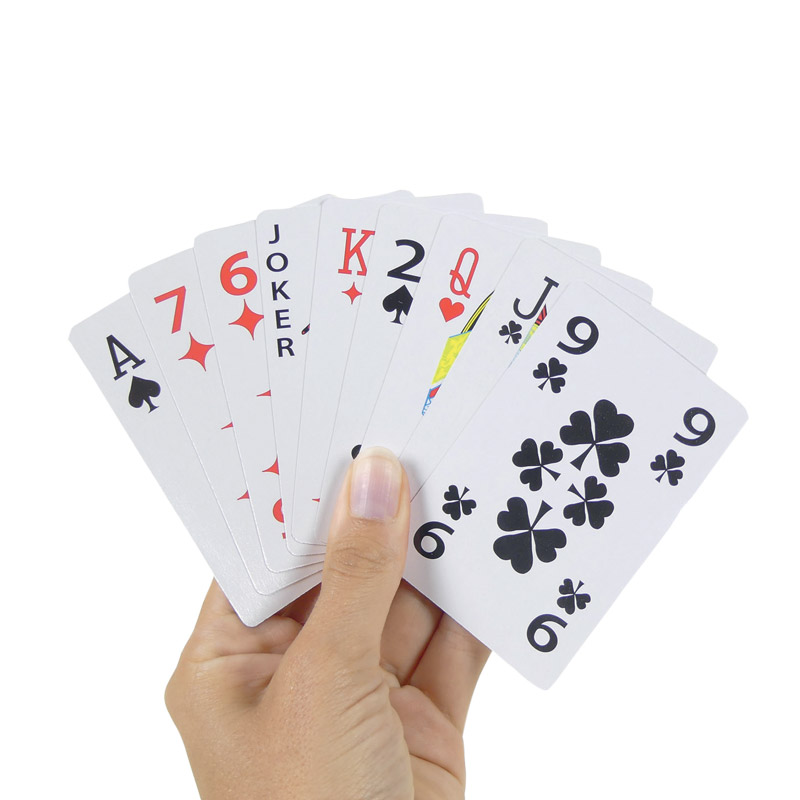 Jeu de 54 cartes Optic tenu en main, gros caractères pour malvoyants - réf. 851021