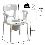 dimensions fauteuil et tabouret de toilette capri