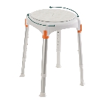 Tabouret rond Capri avec une assise rotative 360°