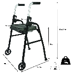 dimensions rollator 2 roues modulo
