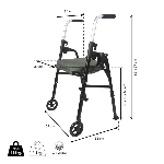 Dimensions du rollator 2 roues Modulo