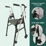 Rollator 2 roues Modulo pliable avec son porte-gourde et son porte-canne intégrés