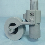 Roulette arrière et embout du rollator Ara-D Plus - réf. 826098BLEU
