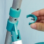 Articulation et clip de fixation du rollator Ara-D Plus turquoise - réf. 826098TURQUOISE